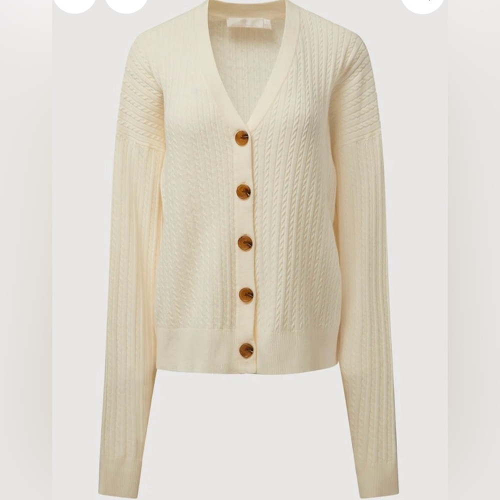 NWT!! RACHEL PARCELL oversized cardigan size L in cream